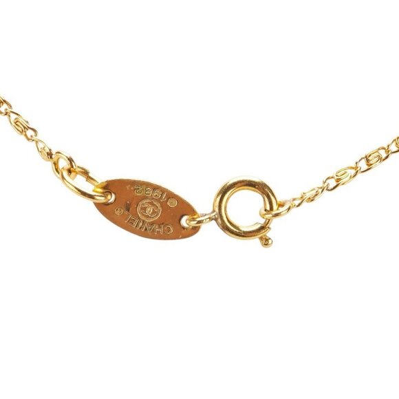 CHANEL Authentic Vintage Gold Logo Necklace - Picture 6 of 9